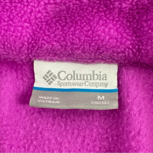 Girls Columbia Fleece Zip-Up Jacket in Bright Pink Magenta Purple - M (10/12) - Picture 5 of 5